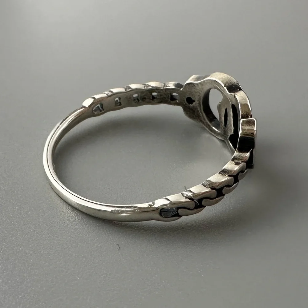 Sterling Silver Handcuff Ring | Edgy Stackable Band